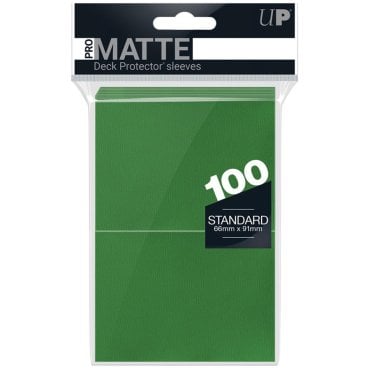 100 pochettes pro matte format standard green ultra pro 84517 