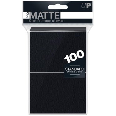 100 pochettes pro matte format standard noir ultra pro 84515 