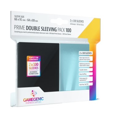2x 100 pochettes prime double sleeving pack gamegenic 