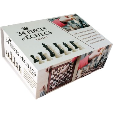 34 pieces d echecs taille 5 boite 