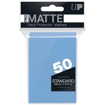 50 pochettes pro matte format standard bleu clair ultrapro 84188 
