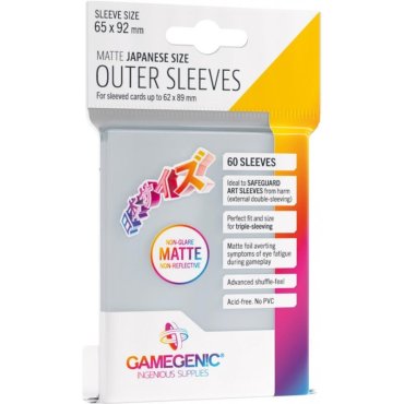 50 sur pochettes outer sleeves matte format japonais gamegenic 