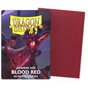 60 pochettes matte format japonais blood red dragon shield 