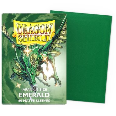 60 pochettes matte format japonais emerald dragon shield 
