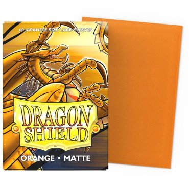 60 pochettes matte format japonais orange dragon shield 
