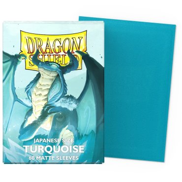 60 pochettes matte format japonais turquoise dragon shield 