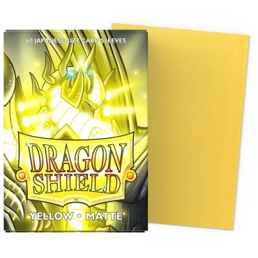 60 pochettes matte format japonais yellow dragon shield 