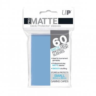 60 pochettes ultra pro small matte bleu clair 