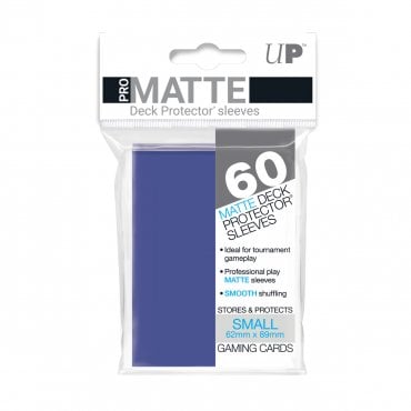 60 pochettes ultra pro small matte bleu 