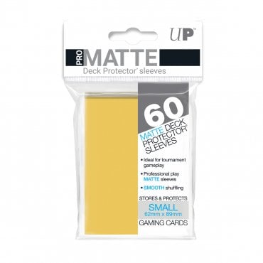 60 pochettes ultra pro small matte jaune 
