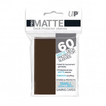60 pochettes ultra pro small matte marron 