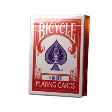 bicycle 56 cartes 4 index rouge boite de jeu 