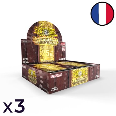 boite de boosters la bonanza du quart de siecle yu gi oh frx3 