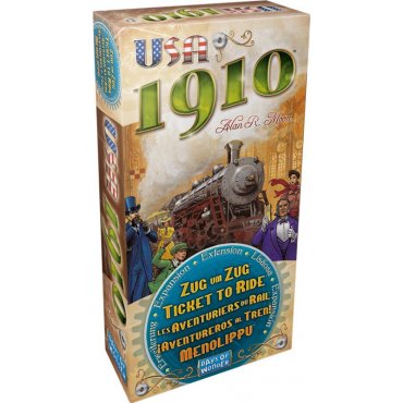 boite jeu aventuriers du rail extension usa 1910 