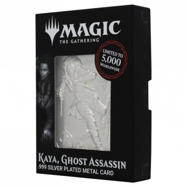 carte metal plaque argent magic the gathering kaya 4 