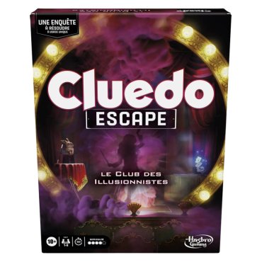 cluedo escape le club des illusionnistes jeu hasbro boite de jeu 