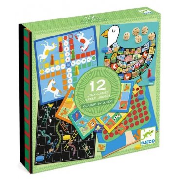 coffret 12 jeux classiques djeco 