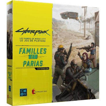 cyberpunk 2077 le jeu de plateau extension famille et parias jeu cmon boite de jeu 