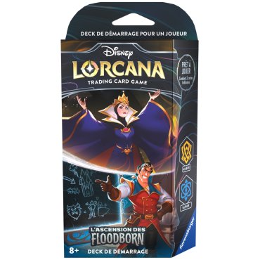 deck de demarrage la reine et gaston l ascension des floodborn disney lorcana 