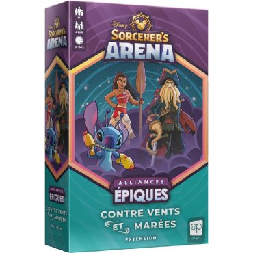 disney sorcerer s arena alliances epiques extension contre vents et marees boite de jeu jeu usaopoly boite de jeu 