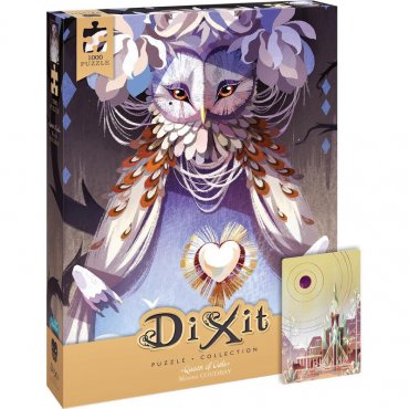 dixit puzzle 1000p queen of owls boite de jeu 