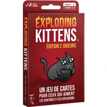 exploding kittens edition 2 joueurs jeu exploding kittens boite 