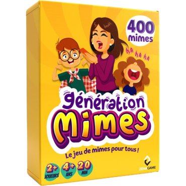 generation mimes jeu zenigames boite de jeu 