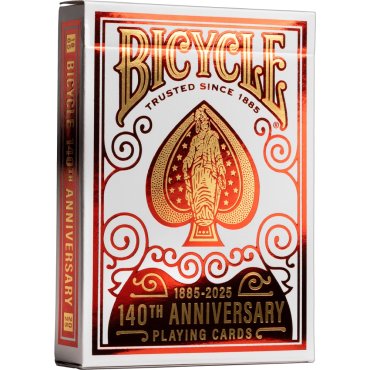 jeu de 54 cartes 140th anniversary bicycle boite 
