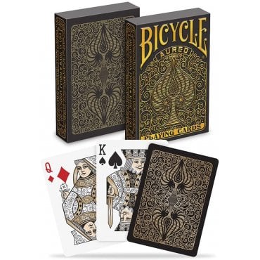 jeu de 54 cartes bicycle aureo premium black 
