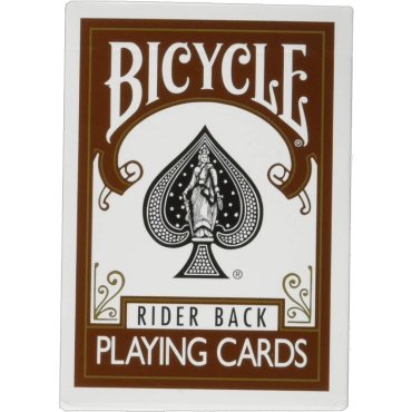 jeu de 54 cartes rider back marron bicycle boite 