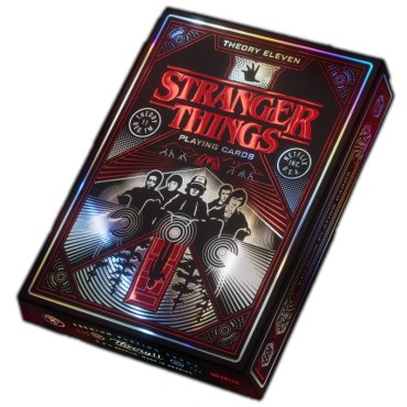 jeu de 54 cartes theory 11 stranger things boite de jeu 