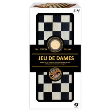 jeu de dames pliable deluxe boite de jeu 