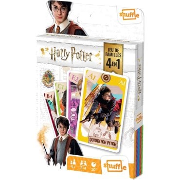 jeu de familles 4 en 1 harry potter jeu shuffle boite 