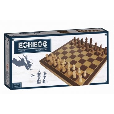 jeu echecs bois pliable 38  cm wilson jeux 