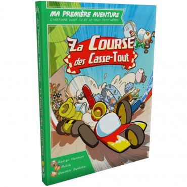 la course des casse tout ma premiere aventure livre jeu game flow couverture  