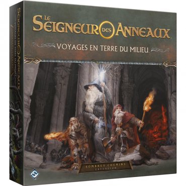 le seigneur des anneaux voyages en terre du milieu extension sombres chemins jeu ffg boite 