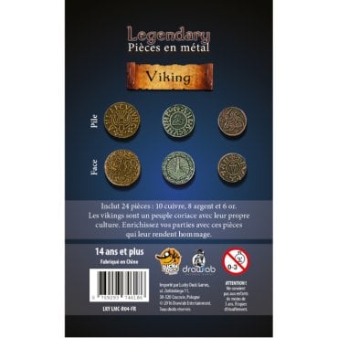 legendary metal coins viking boite de jeu 