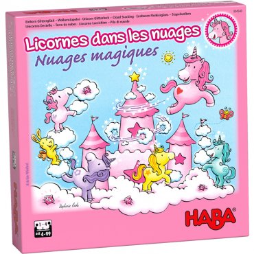 licornes dans les nuages nuages magiques jeu haba boite 