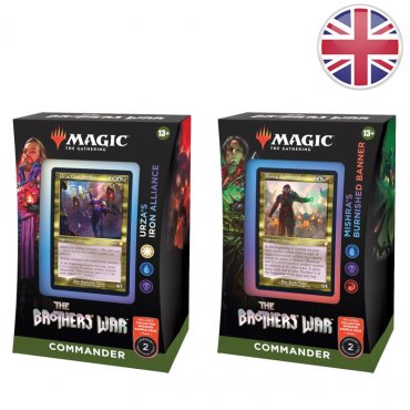 lot 2 decks commander magic brothers war en  