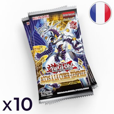 lot de 10 boosters acces a la cyber tempete yu gi oh fr 