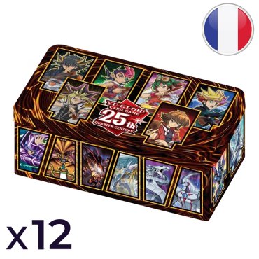 lot de 12 mega tins 2023 25eme anniversaire dueling heroes yu gi oh 