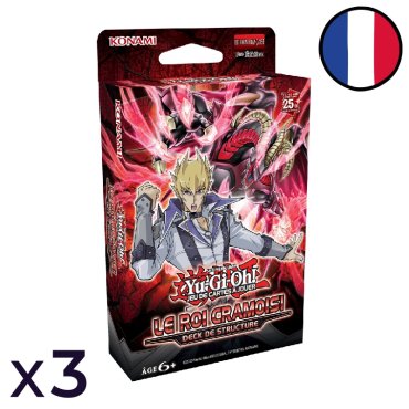 lot de 3 decks de structure le roi cramoisi yu gi oh fr  