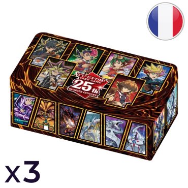 lot de 3 mega tins 2023 25eme anniversaire dueling heroes yu gi oh 