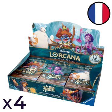 lot de 4 boites de boosters lorcana la mer azurite fr 