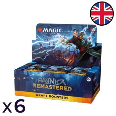 lot de 6 boites de boosters de draft ravnica remastered magic en 