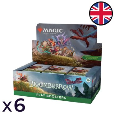 lot de 6 boites de boosters de jeu bloomburrow magic en 