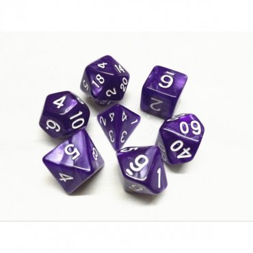 lot de 7 des violet nacre 88003 hd dice 