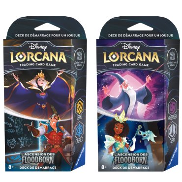 lot des 2 decks de demarrage l ascension des floodborn disney lorcana 