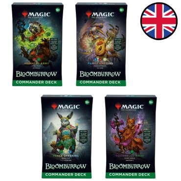 lot des 4 decks commander bloomburrow magic en 