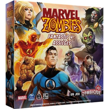 marvel zombies extension fantastic 4 assieges jeu cmon boite de jeu 